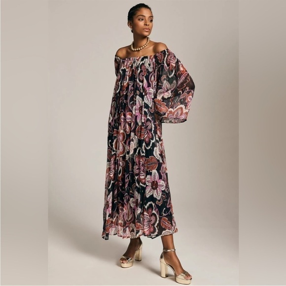 Anthropologie Sweeping Off-The-Shoulder Dress - Picture 3 of 9